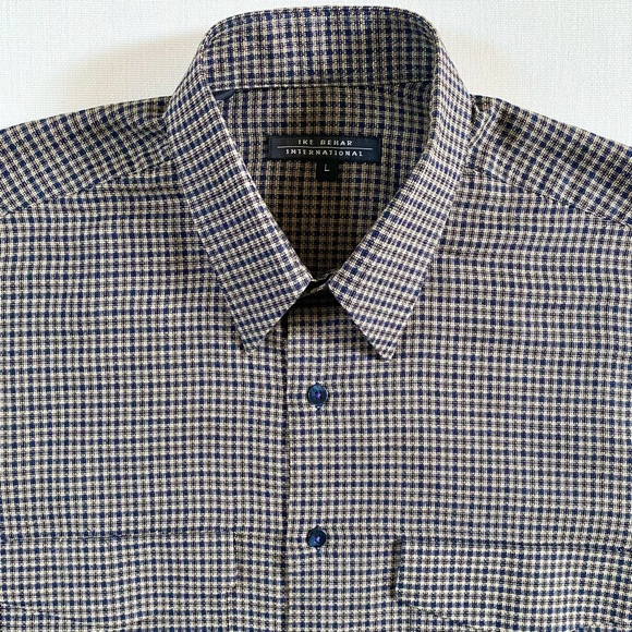 IKE BEHAR MEN’S SPORT SHIRT 100% COTTON, SIZE LARGE NWOT - Picture 2 of 16